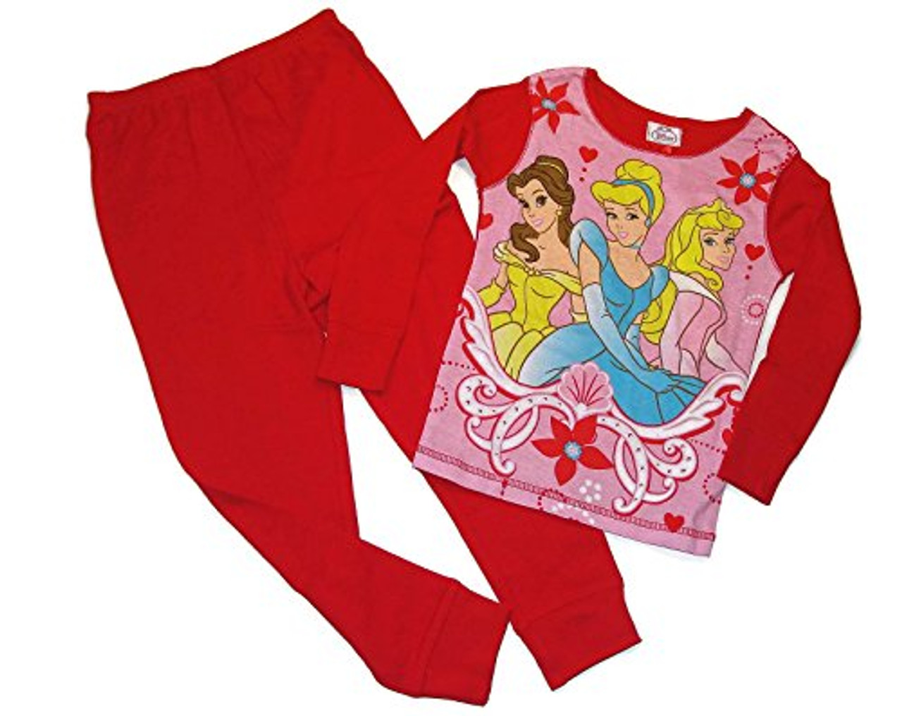 Disney Princes Girl s Cinderella Belle and Aurora Pajama Set