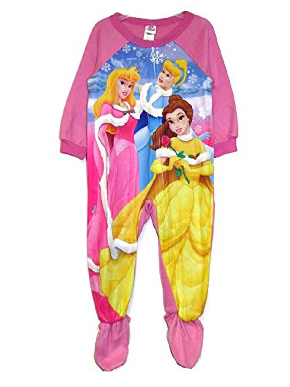 Disney Princess Toddler Girl s Holiday Pajama Sleeper Belle