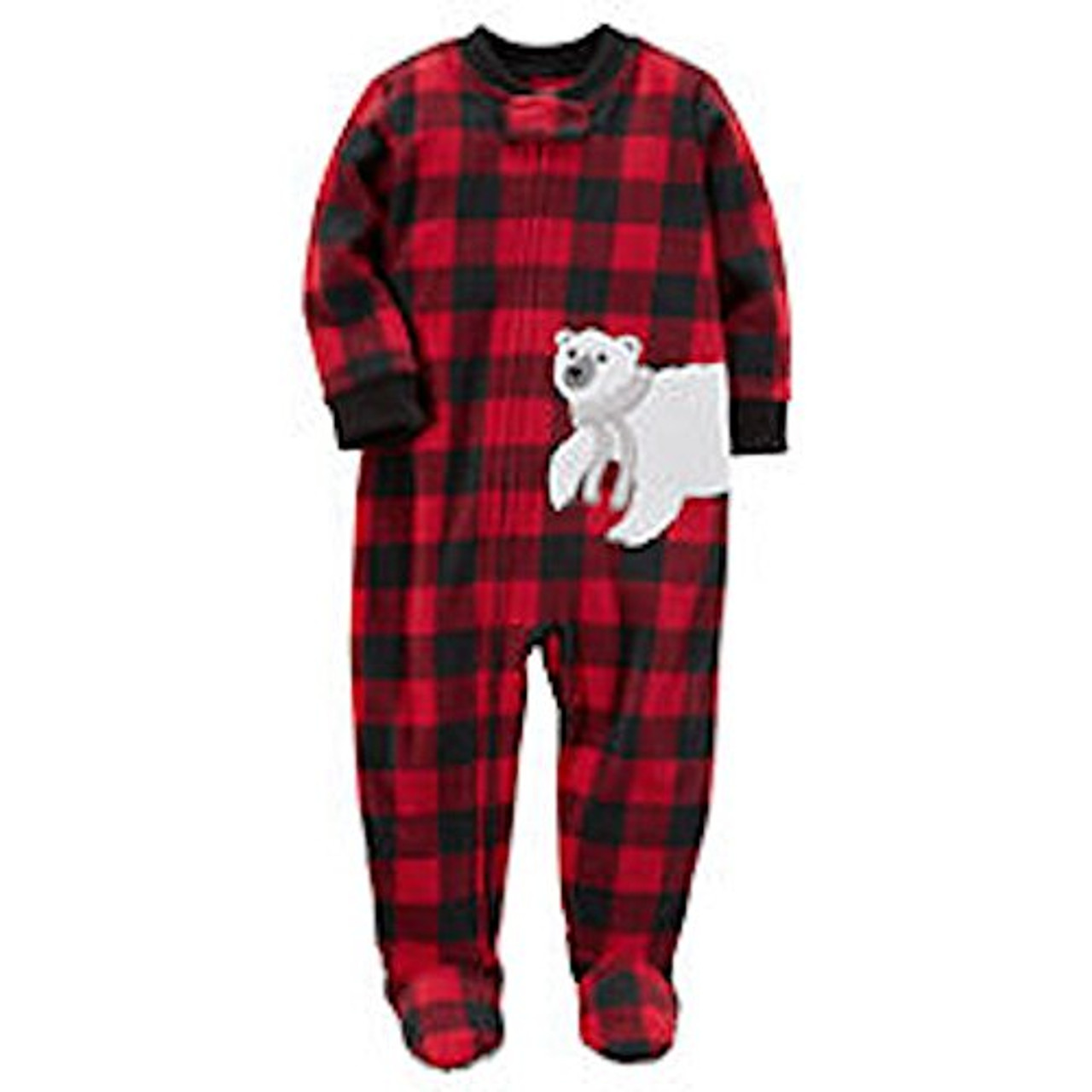 Carter's Black Polar Bear Print Winter Fleece Footed Pajama Sleeper