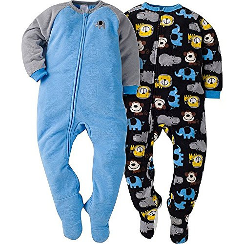 gerber fleece footed pajamas