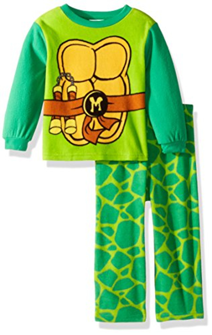 Nickelodeon Boys' Teenage Mutant Ninja Turtles Michelangelo Pajama Set (4)  Green