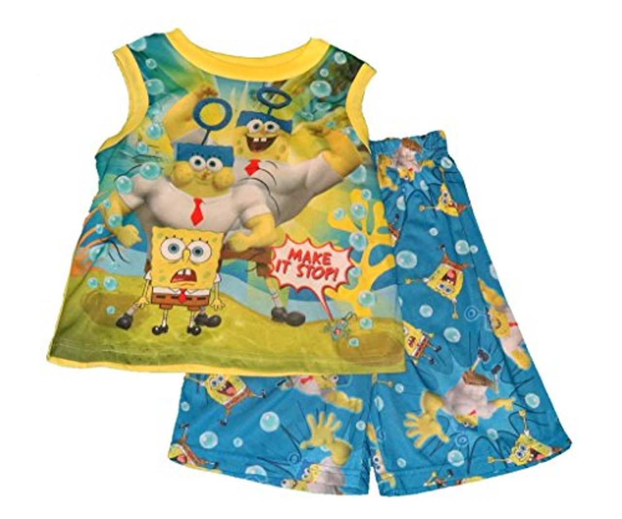 Nickelodeon The Spongebob Bubbles Boys 2 Piece Pajama Shorts Set