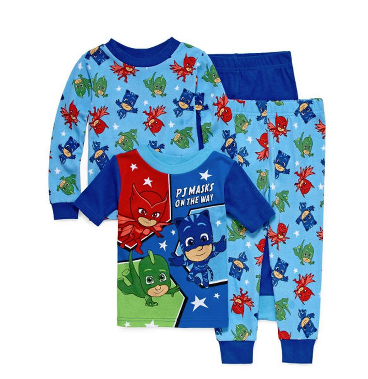 PJ Masks Toddler Boy's 'On The Way' 4-Piece Cotton Pajama Pants Set, Size  3T - Little Dreamers Pajamas