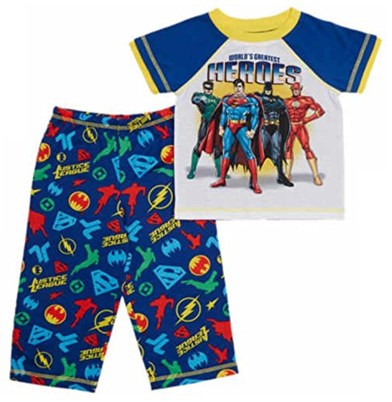 Justice League Boys World s Greatest Heroes 2 piece Pajama Set