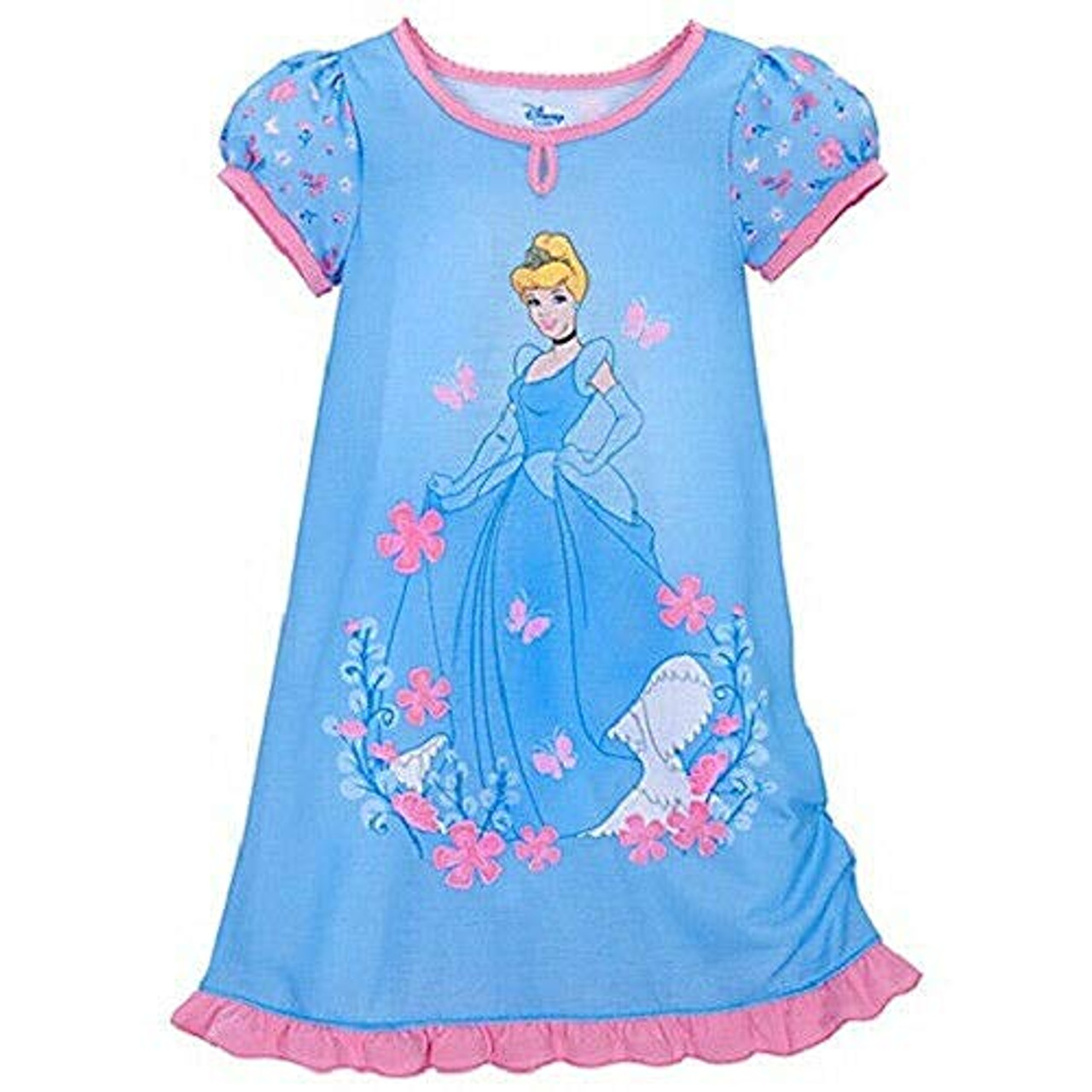 Disney Store Cinderella Princess Nightshirt Nightgown Girls Blue