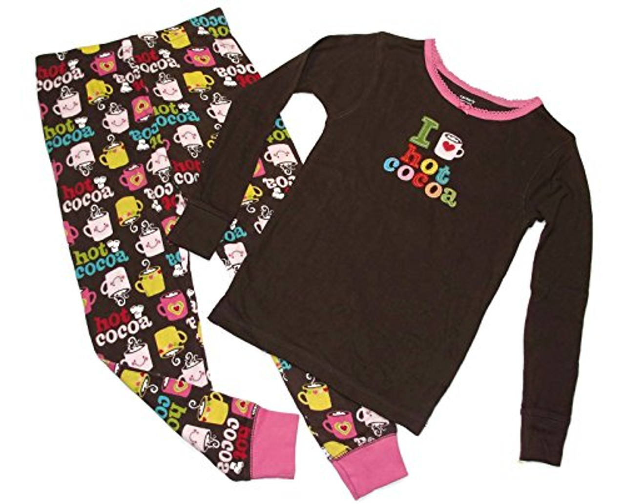 Carter's Girl's I Love Hot Cocoa Print Cotton Pajama Set, Size 4T