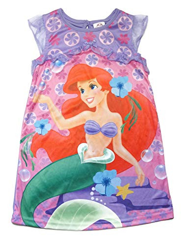 Disney The Little Mermaid Ariel Girl's Nightgown, Nightshirt, Size