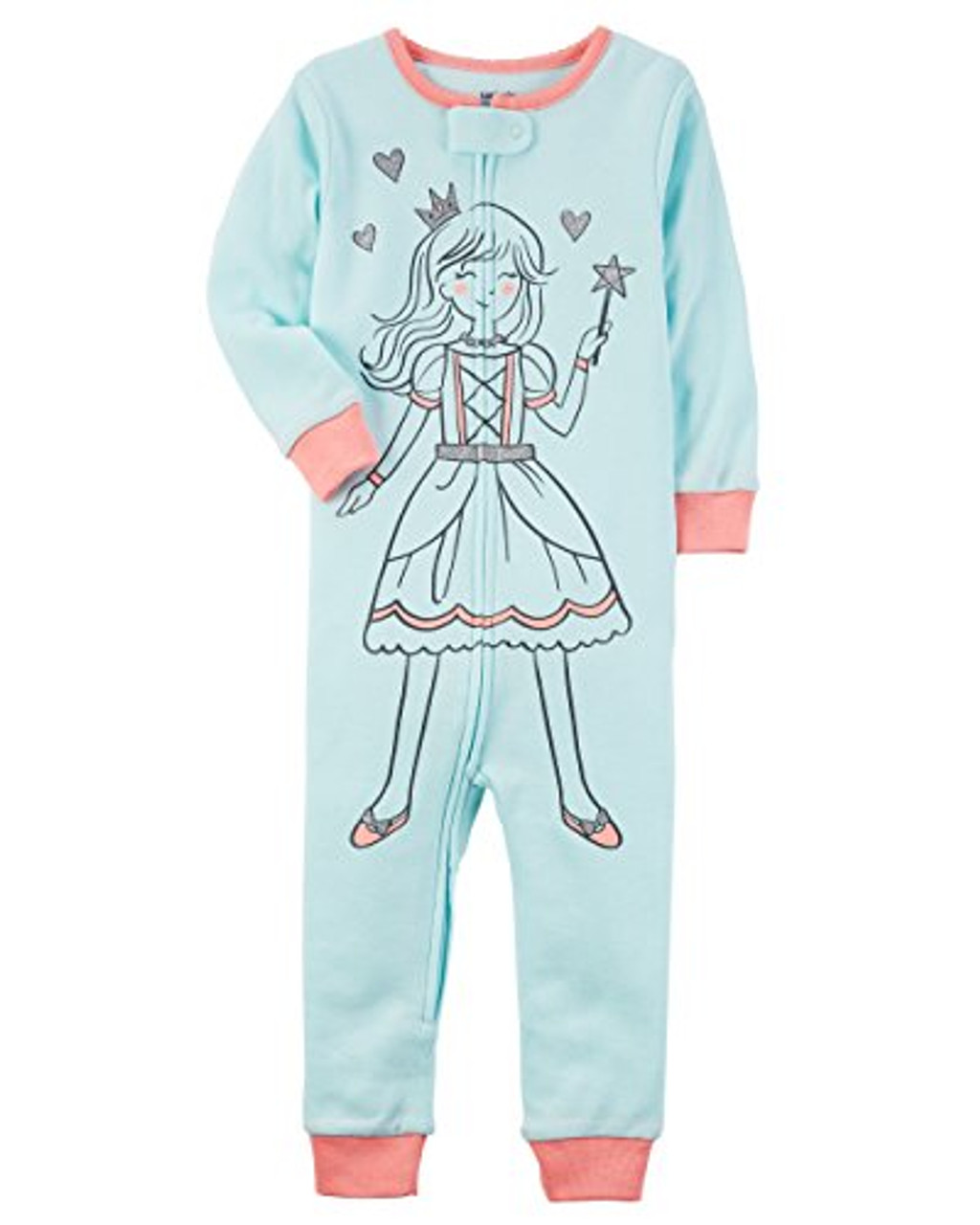 Carter's Toddler Girl's Blue Princess Cotton Footless Pajama