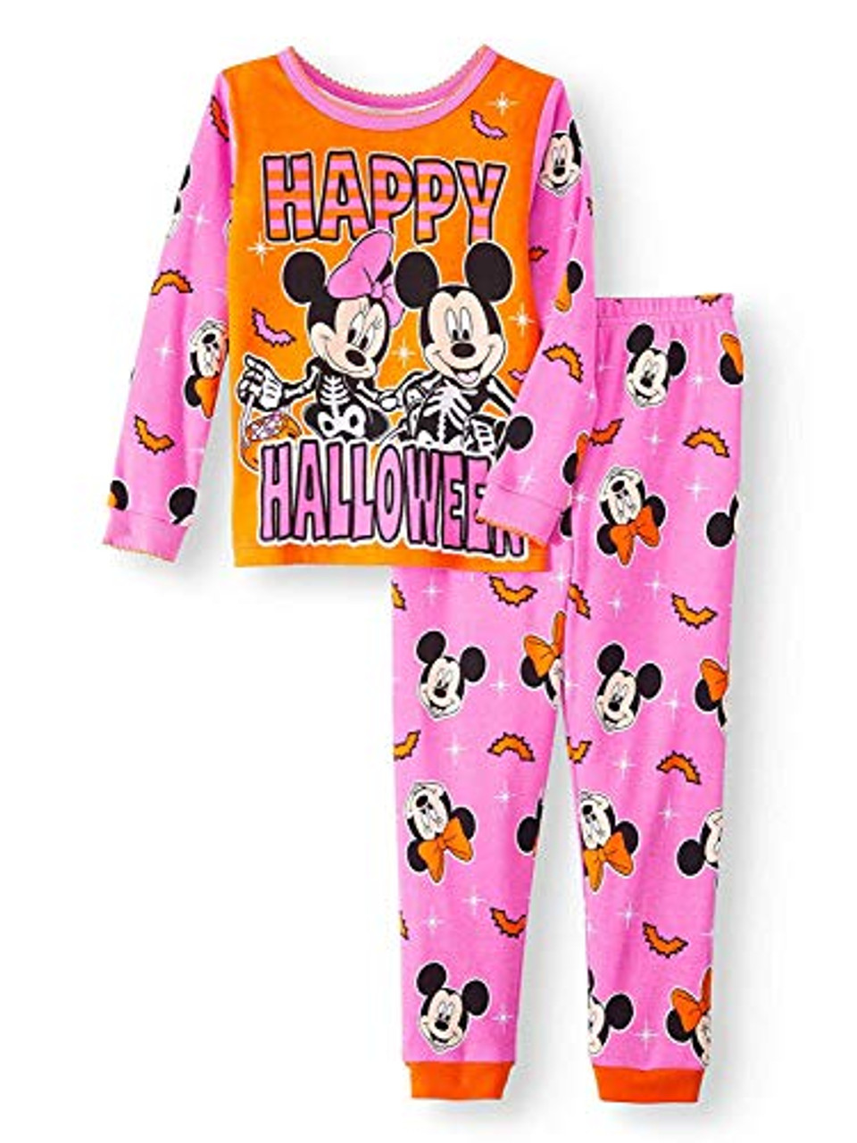 Disney Toddler Girls Minnie Mickey Mouse Skeleton Halloween