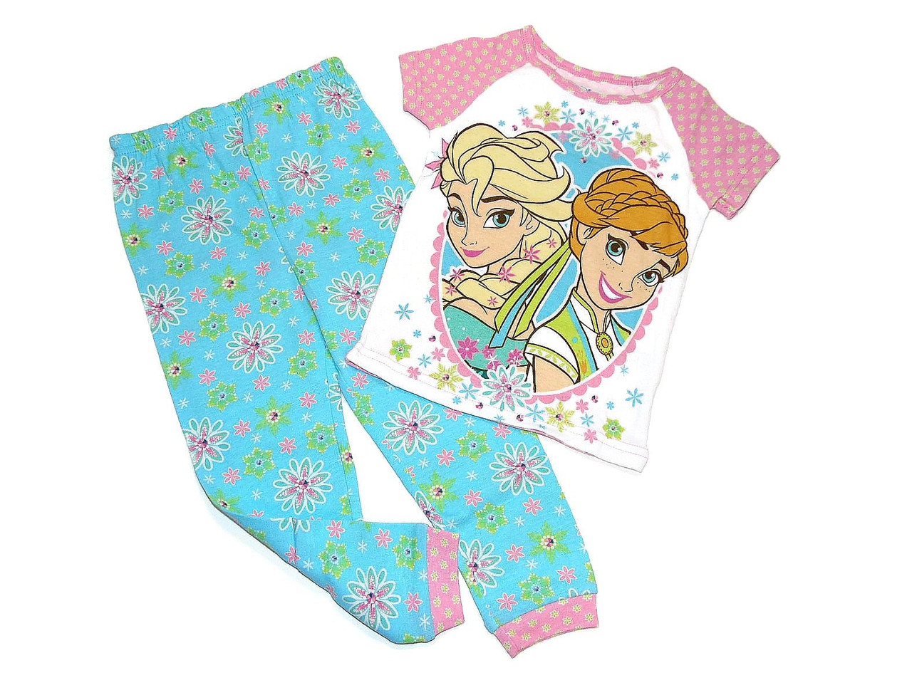 Frozen Elsa Anna Toddler Little Girls 2 Piece Pajama Set Size