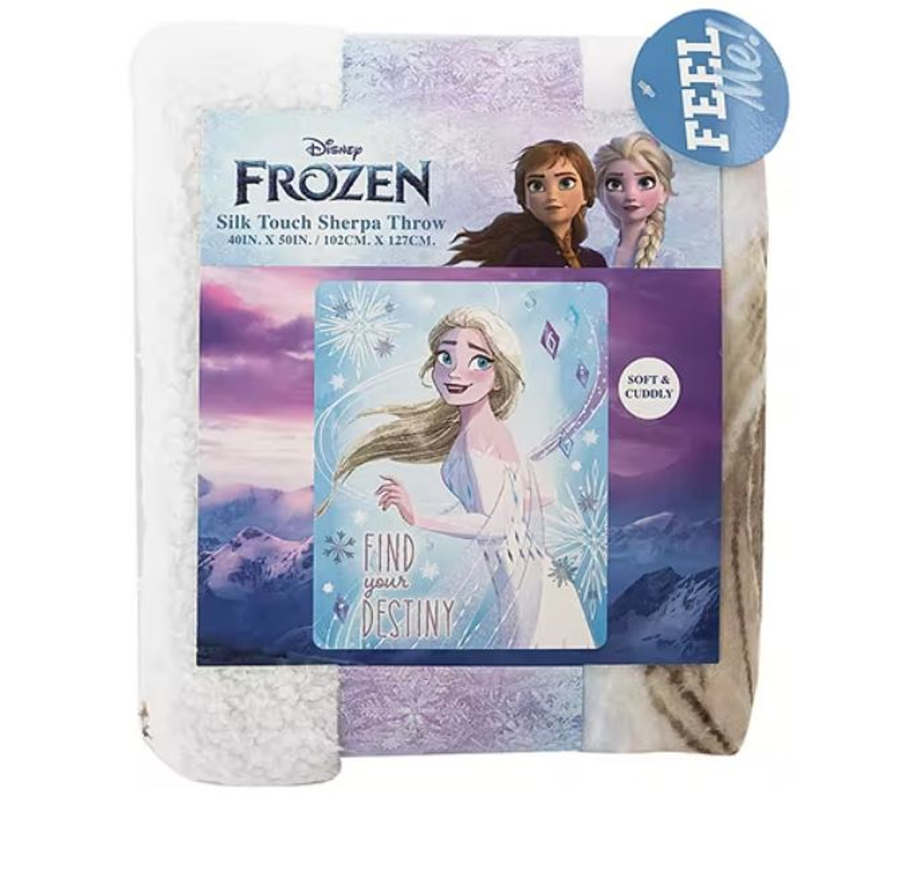 Frozen Elsa Find Your Destiny Silk Touch Sherpa Throw Blanket 40