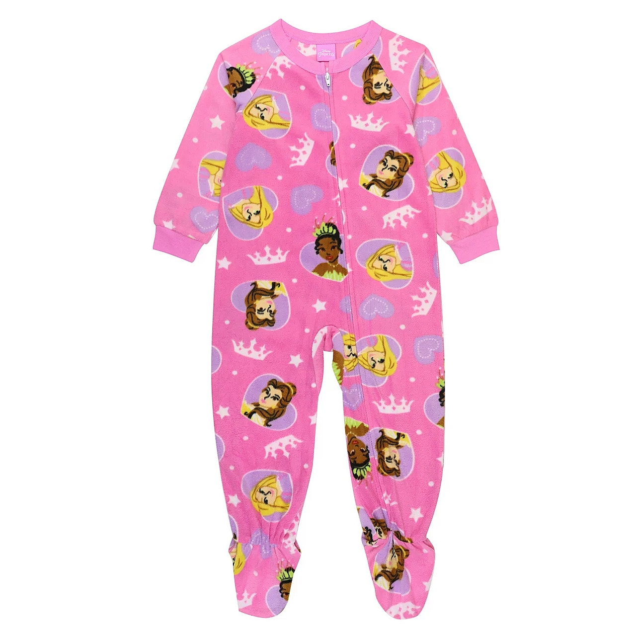 Disney Princess Tiana Belle Toddler Girl s Pink Fleece Footed