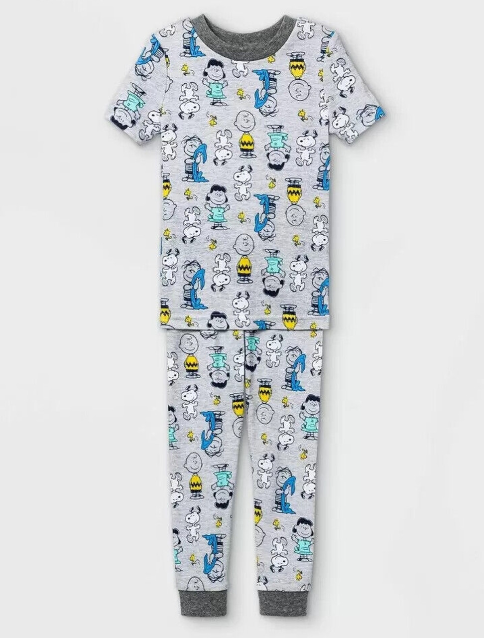 Peanuts Snoopy Charlie Brown Lucy Baby Boy s Cotton Pajama Set