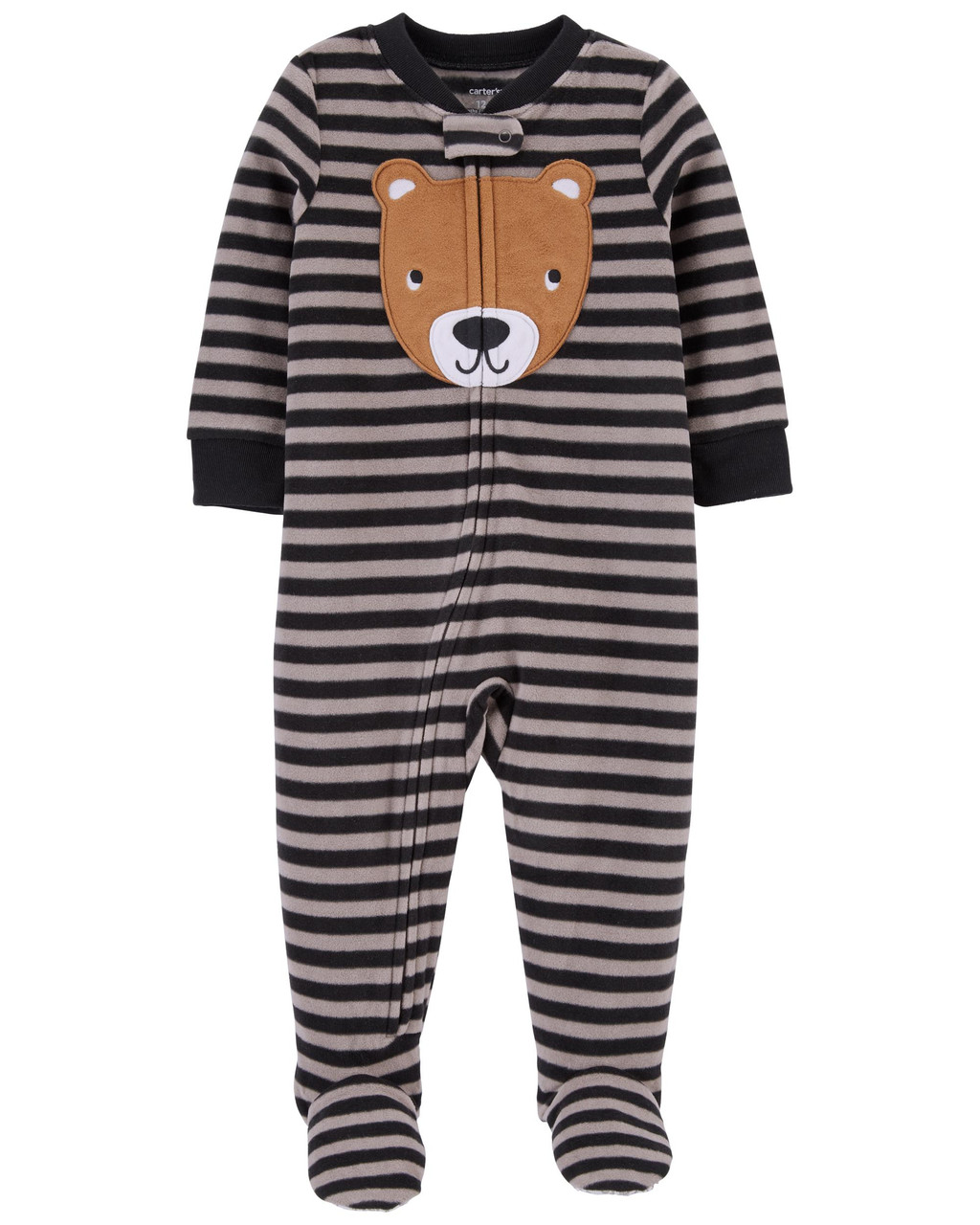Carter's Toddler Boy's Bear Striped Fleece Footed Pajama Sleeper