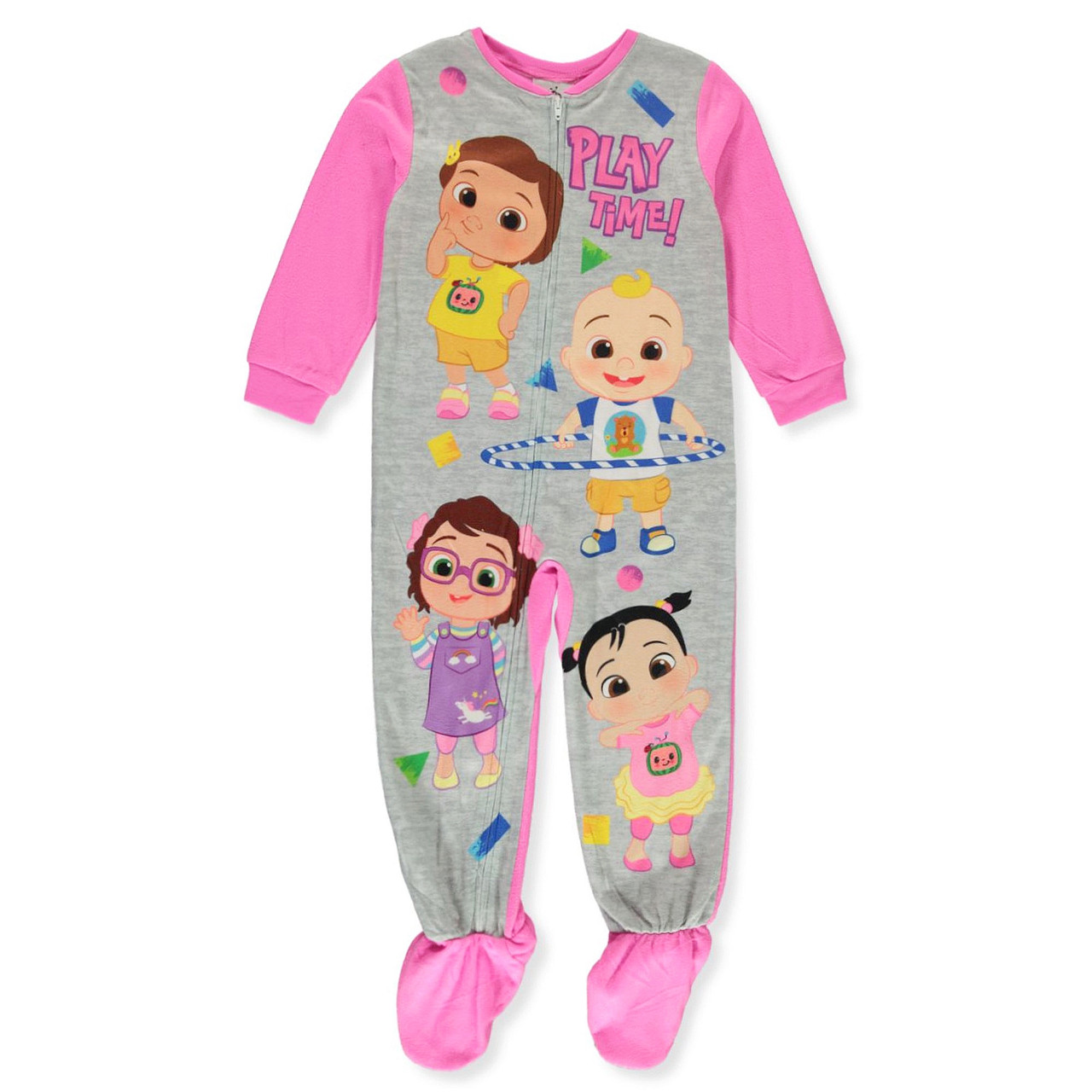 Cocomelon Play Time Character Toddler Girl s Fleece Footed