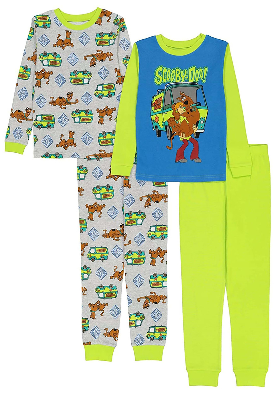Scooby Doo and Shaggy Mystery Machine Boy's 4-Piece Cotton Pajama