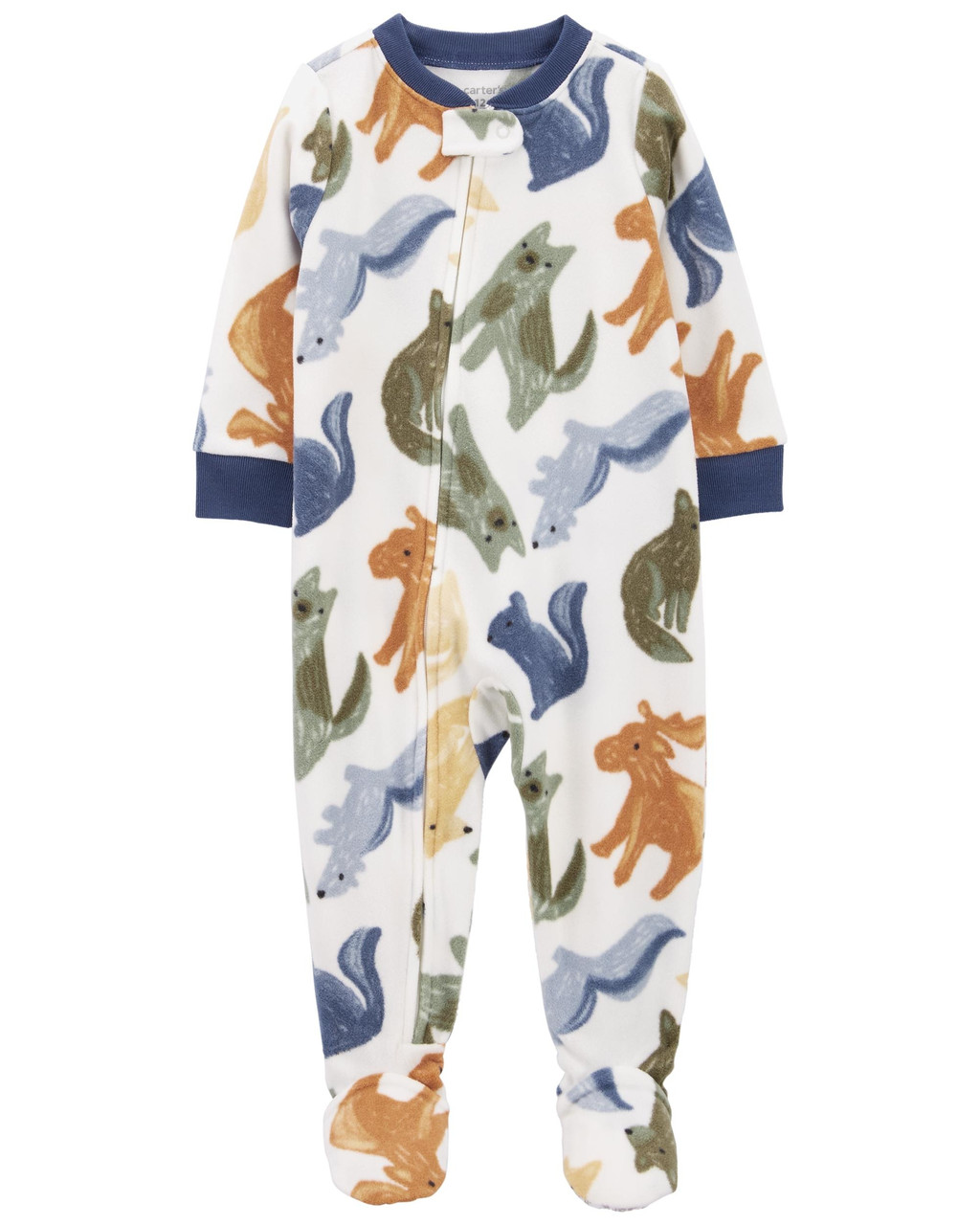 Carter s Toddler Boy s Animal Print Fleece Footed Pajama Sleeper