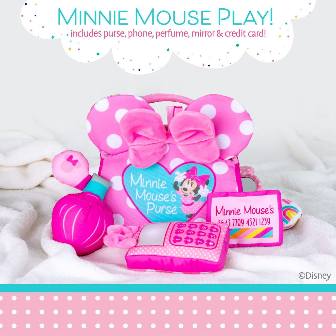 Disney® Minnie Mouse Ears Glitter Bag- Pink | Claire's