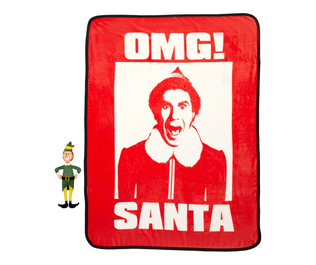 Elf The Movie Buddy OMG! Santa! I Know Him Allover Pattern Faux