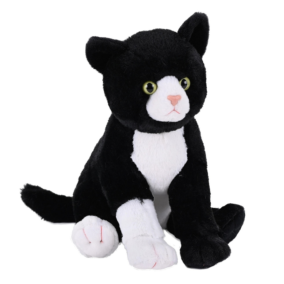 Wild Republic Cuddlekins Tuxedo Black White Cat, Plush Soft