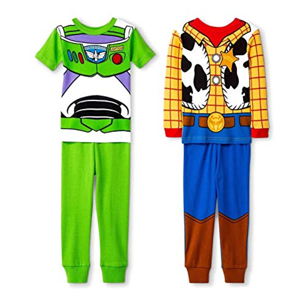 Toy Story Boy s 4 Piece Buzz Lightyear and Woody Costume Pajama