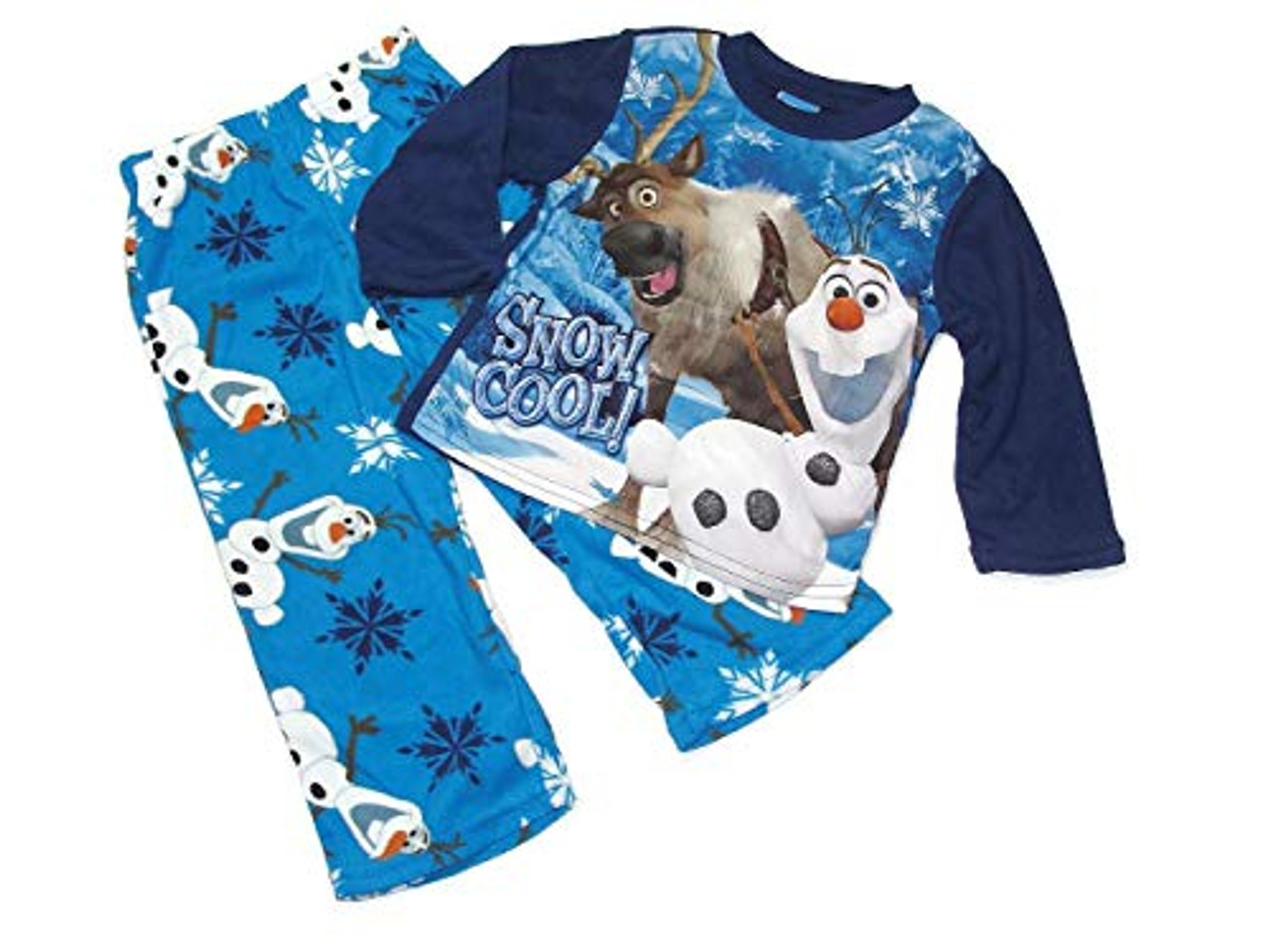 Frozen Olaf and Sven Snow Cool Boy s Fleece Pajama Set Size 6