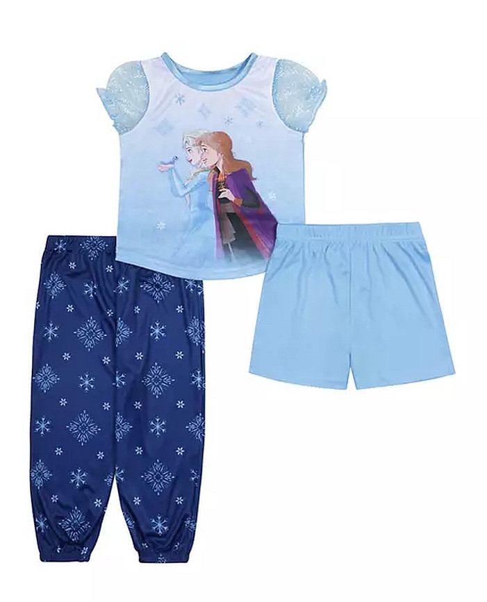 Disney Frozen Elsa, Anna and Bruni 3-Piece Girl's Character Pajama