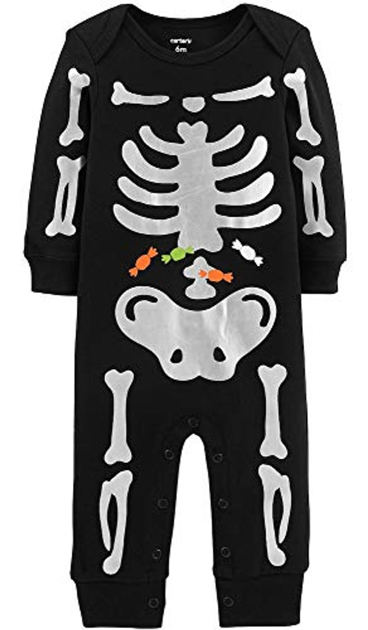 Carter s Baby Boys Halloween Skeleton Jumpsuit Size 3 Months