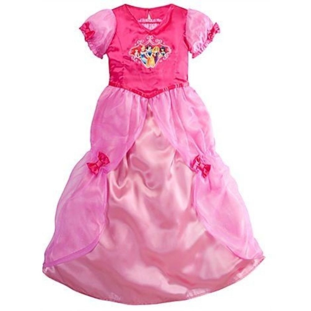 disney princess pj dress Disney Princess Girl's Peignoir Nightgown Pajama Set (Little Kid/Big Kid),8,Pink