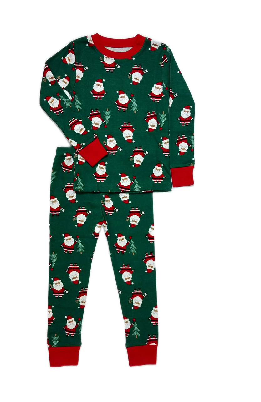 Carter's Toddler Boy's Santa and Christmas Trees Green Christmas