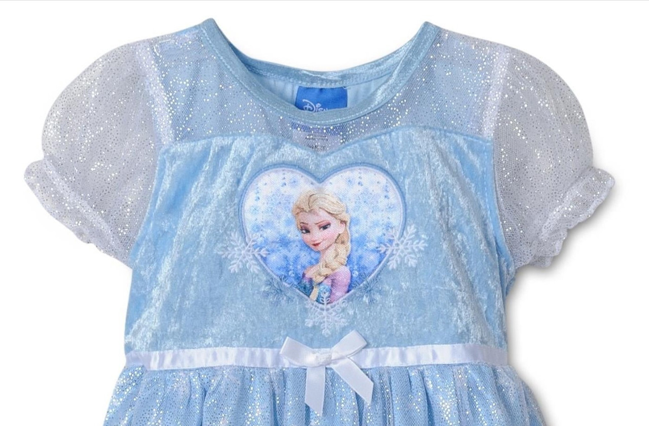 Disney Frozen Queen Elsa Blue Velour and Tulle Snowflake Fancy