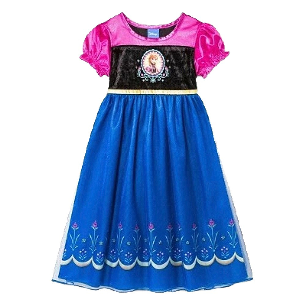 Disney Frozen Anna Fancy Satinet and Tulle Nightgown, Costume Gown - Main Image