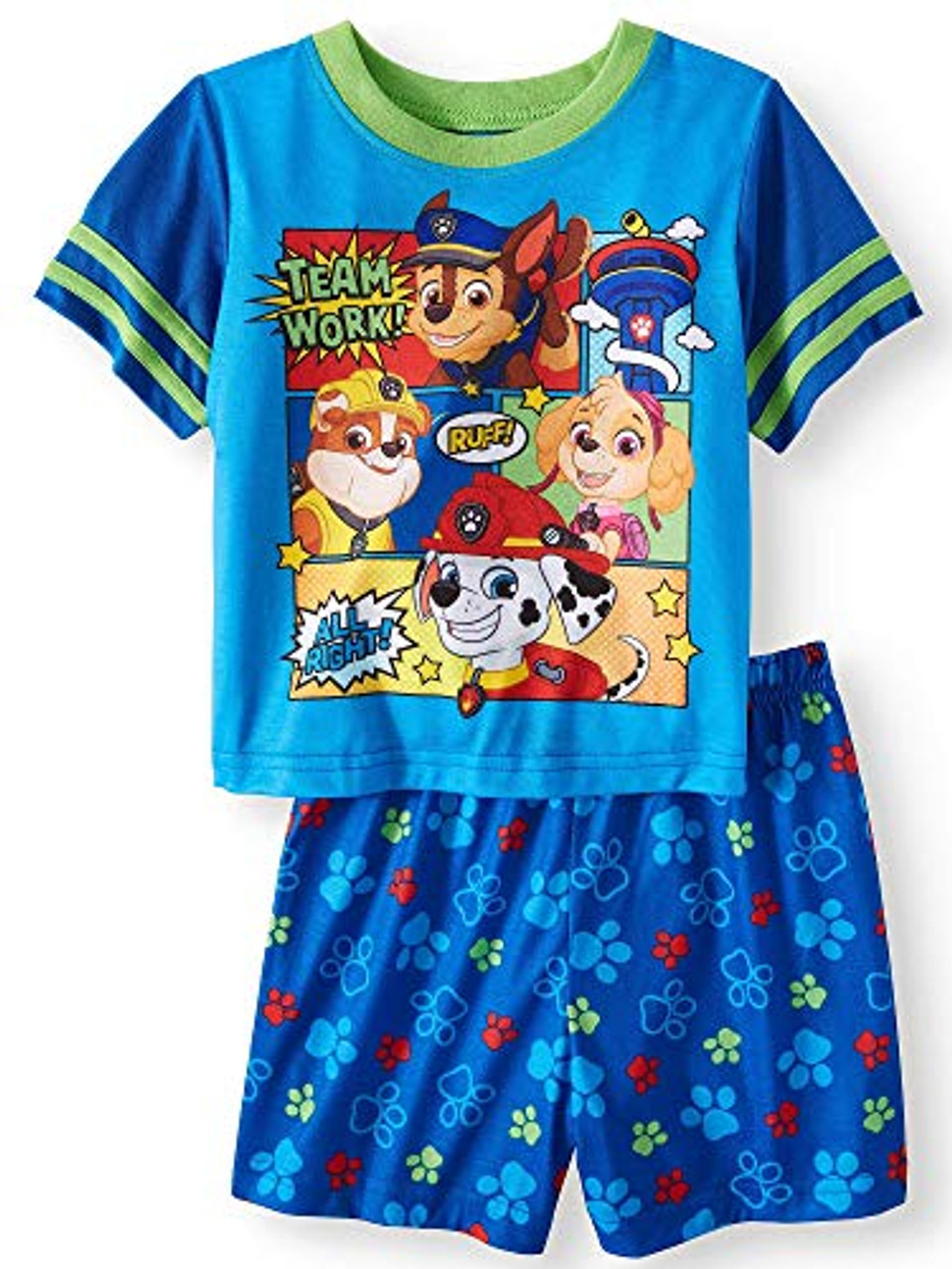 Paw Patrol Boy's Marshall, Chase, Skye Rubble Pajama Shorts - Little Pajamas