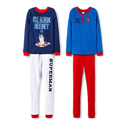 Superman, Man of Steel Boy's 4-Piece Pajama Set | Little Dreamers Pajamas
