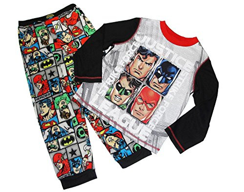 Justice League Batman, Robin, Superman and Flash Boy's Pajama Set,  Size 7