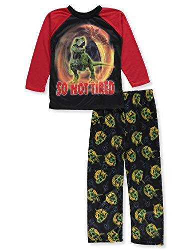 Boy's So Not Tired Dinosaur, T-Rex Dino Pajama Set, Size 7 | Little Dreamers Pajamas