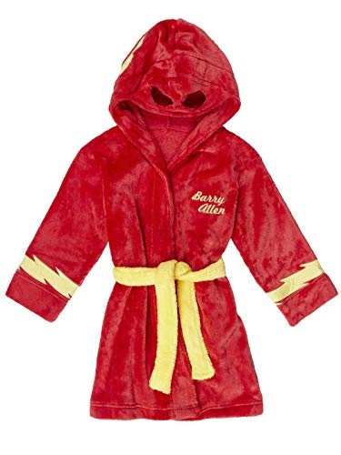Toddler Boy's The Flash, Barry Allen Plush Velvet Fleece Bathrobe | Little Dreamers Pajamas
