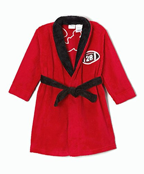 Disney Mickey Mouse Toddler Boy's Red Football Sports Bathrobe