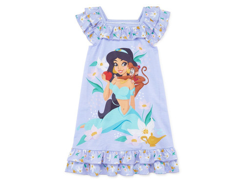 Aladdin Jasmine and Abu Purple Flutter Sleeve Nightgown, Gown