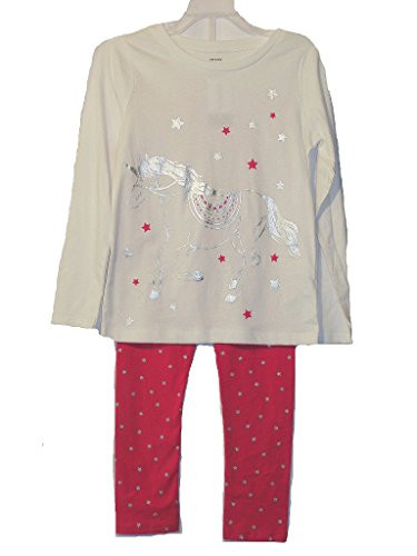 Carter's Girl's Silver Foil Unicorn and Star Print Pajama Set | Little Dreamers Pajamas