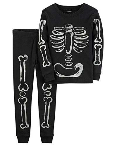 Carter's Halloween Skeleton Metallic Print Cotton Pajama Pants Set | Little Dreamers Pajamas