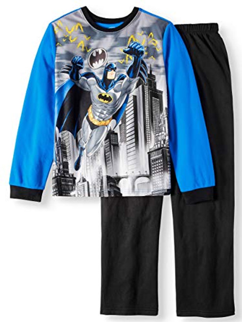 Batman Boy's Superhero Flannel Pajama, Set, Size 10/12