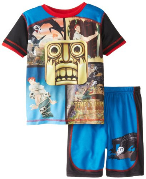 Little Boys' Temple Run 2 Piece Pajama Mesh Pajama Short Set, Size 4/5