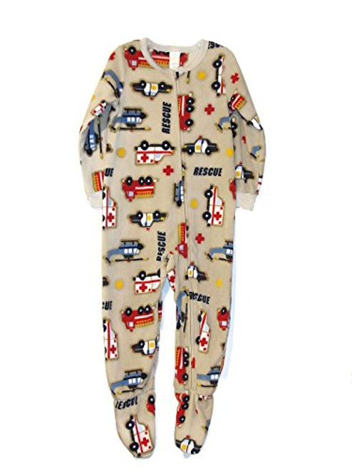 Jumping Beans Gray Rescue Vehicles Print Fleece Footed Blanket Pajama Sleeper Jumping Beans Gray Rescue Vehicles Print Fleece Footed Blanket Pajama Sleeper