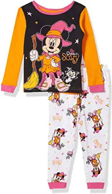 Minnie and Figaro So Cute, It Is Scary Halloween Pajama Set, Size 4T