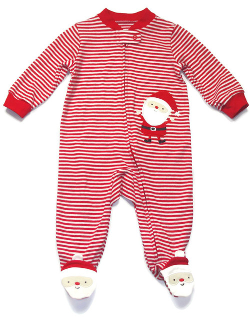 Just One You Baby Boy's Girl's Christmas Santa Pajama Sleeper, 3 Months