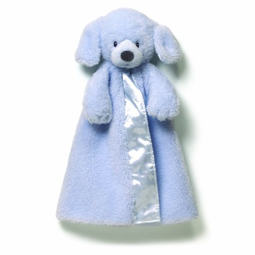 Gund Baby Puppy Dog Fluffey Huggybuddy Blanket, Blue
