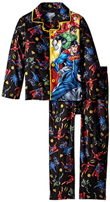 Justice League Boys Coat Pajama Set, Size Medium (8)
