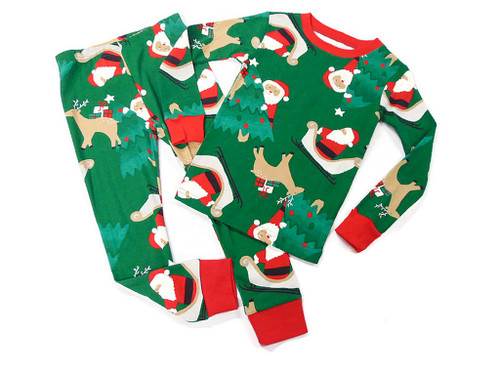 Carter's Toddler Boy's Santa and Reindeer Christmas Holiday Print Pajama Set