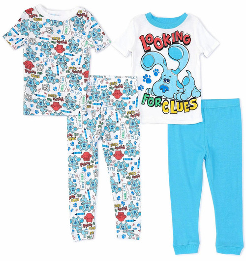 Toddler 4pc Bluey Snug Fit Pajama Set - Teal Blue